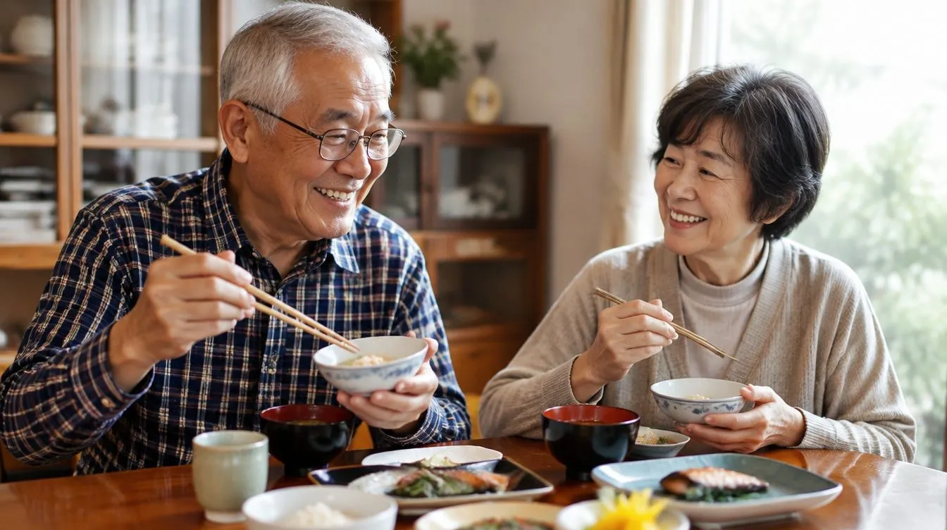 笑顔で食事を楽しむご夫婦