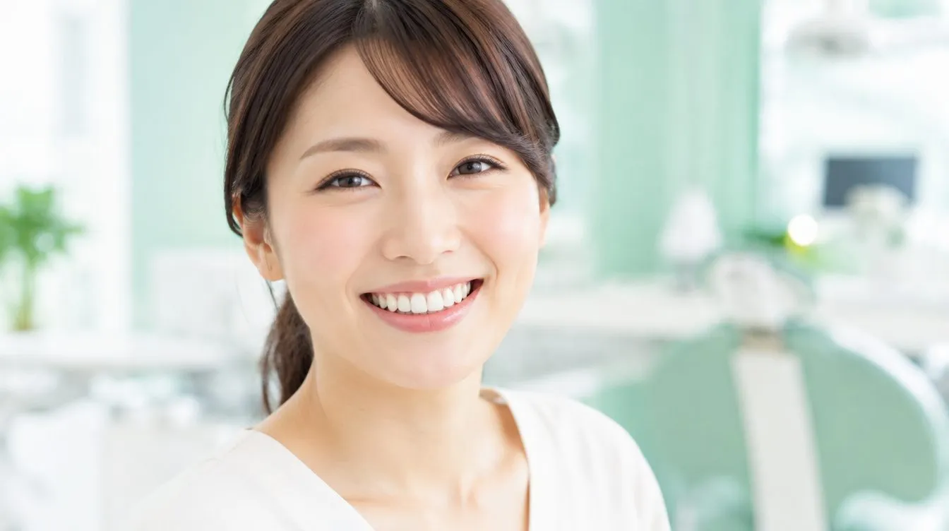 自然な笑顔の女性