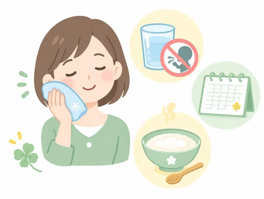 抜歯後の過ごし方のイラスト