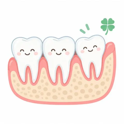 まっすぐ生えた親知らずのイラスト