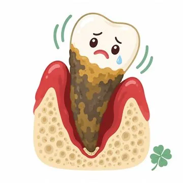 重度歯周炎のイラスト